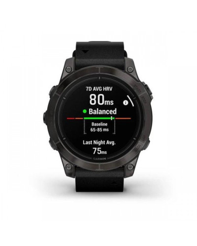 Garmin Epix Pro Gen 2 Sapphire 47mm Carbon G. DLC Tit. with B. Leather Band (010-02803-30)
