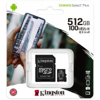 MEMORY CARD microSDXC (UHS-1) Kingston CANVAS Select Plus A1 512 Gb