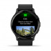 Garmin Venu 3 Slate S. Steel Bezel w. Black Case and Leather Band (010-02784-52)