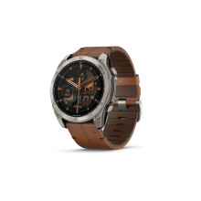 Garmin Fenix 8 51mm AMOLED Sapphire Carbon grey DLC w. Chestnut Leather Band (010-02905-40)