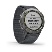Garmin Enduro Steel with Gray UltraFit Nylon Strap (010-02408-00/10)