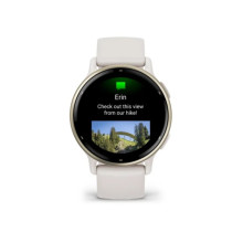 Garmin vivoactive 5 Cream Gold Aluminum Bezel with Ivory Case and Silicone Band (010-02862-11)