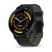 Garmin Venu 3 Slate S. Steel Bezel w. Black Case and Leather Band (010-02784-52)