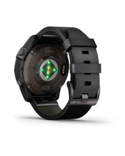 Garmin Epix Pro Gen 2 Sapphire 47mm Carbon G. DLC Tit. with B. Leather Band (010-02803-30)