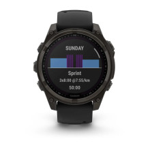 Garmin Fenix 8 47mm Solar Sapphire Carbon Gray DLC Titanium w. Black/Pebble Gray S. Band (010-02906-10/11)