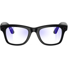 Ray-Ban Meta Wayfarer Shiny Black Frame Clear Lenses (RW4006 601/SB 50-22)