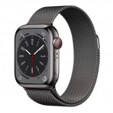 Apple Watch Series 8 GPS + Cellular 41mm Graphite S. Steel Case w. Milanese Loop Graphite (MNJL3/MNJM3)