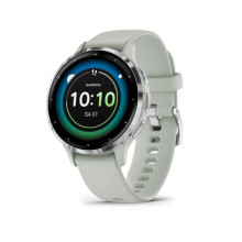 Garmin Venu 3S Silver S. Steel Bezel w. Sage Gray Case and S. Band (010-02785-01)