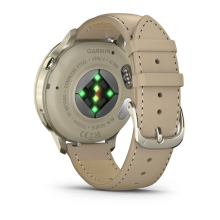 Garmin Venu 4 41mm Lunar Gold with Light Sand Leather Band (010-03013-03)