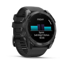 Garmin Fenix 8 51mm AMOLED Slate Gray with Black Silicone Band (010-02905-00)
