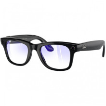 Ray-Ban Meta Wayfarer Shiny Black Frame Clear Lenses (RW4006 601/SB 50-22)