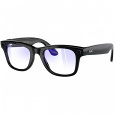 Ray-Ban Meta Wayfarer Shiny Black Frame Clear Lenses (RW4006 601/SB 50-22)