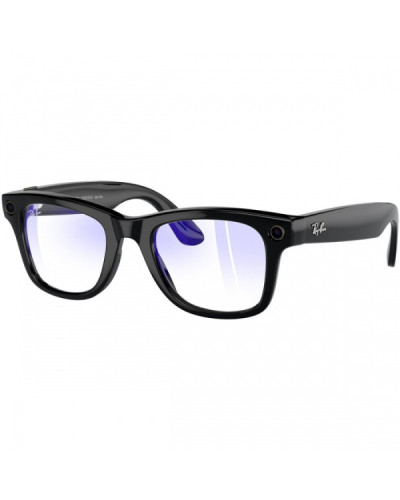 Ray-Ban Meta Wayfarer Shiny Black Frame Clear Lenses (RW4006 601/SB 50-22)