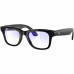 Ray-Ban Meta Wayfarer Shiny Black Frame Clear Lenses (RW4006 601/SB 50-22)