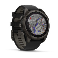 Garmin Fenix 8 47mm Solar Sapphire Carbon Gray DLC Titanium w. Black/Pebble Gray S. Band (010-02906-10/11)