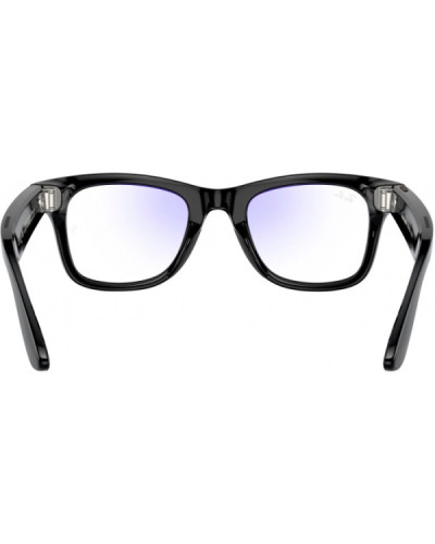 Ray-Ban Meta Wayfarer Shiny Black Frame Clear Lenses (RW4006 601/SB 50-22)