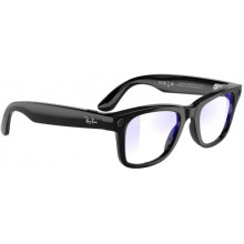 Ray-Ban Meta Wayfarer Shiny Black Frame Clear Lenses (RW4006 601/SB 50-22)