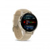 Garmin Venu 3S Soft Gold S. Steel Bezel w. French Gray Case and Leather Band (010-02785-55)