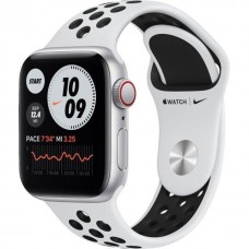 Apple Watch Nike SE GPS + Cellular 40mm Silver Aluminum Case w. Pure Platinum/Black Nike Sport B. (MYYR2) / MYYW2