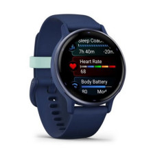 Garmin vivoactive 5 Metallic Navy Aluminum Bezel with Navy Case and Silicone Band (010-02862-12)