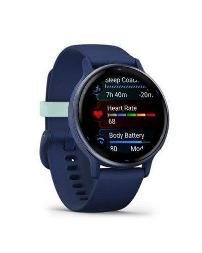 Garmin vivoactive 5 Metallic Navy Aluminum Bezel with Navy Case and Silicone Band (010-02862-12)