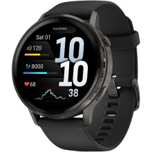 Garmin Venu 4 45mm Slate with Black Silicone Band (010-03014-00)