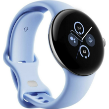 Google Pixel Watch 2 Polished Silver Aluminum Case / Bay Active Band