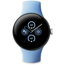 Google Pixel Watch 2 Polished Silver Aluminum Case / Bay Active Band