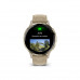 Garmin Venu 3S Soft Gold S. Steel Bezel w. French Gray Case and Leather Band (010-02785-55)