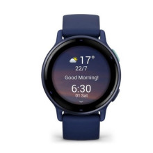 Garmin vivoactive 5 Metallic Navy Aluminum Bezel with Navy Case and Silicone Band (010-02862-12)