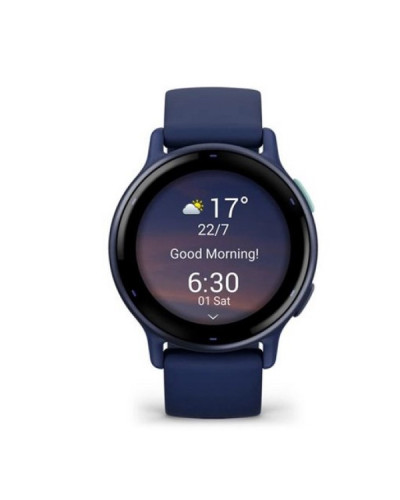 Garmin vivoactive 5 Metallic Navy Aluminum Bezel with Navy Case and Silicone Band (010-02862-12)