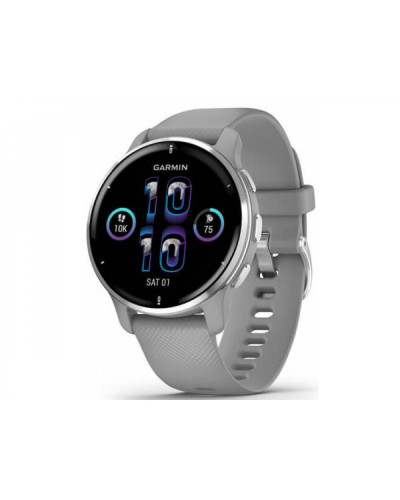 Garmin Venu 2 Plus Silver S. Steel Bezel w. Powder G. Case and S. Band (010-02496-00/10)