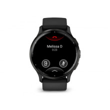 Garmin Venu 3 Slate Stainless Steel Bezel with Black Case and Silicone Band (010-02784-01/51)