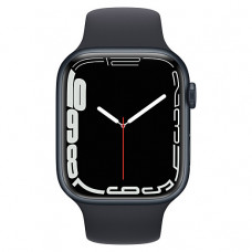 Apple Watch Series 7 GPS + Cellular 45mm Midnight Aluminum Case w. Midnight S. Band (MKJ73)