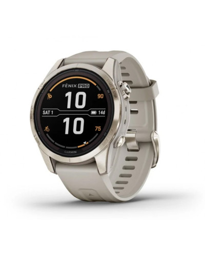 Garmin Fenix 7S Pro Sapphire Solar Soft Gold w. Light Sand Band (010-02776-14/15)