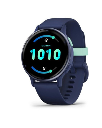 Garmin vivoactive 5 Metallic Navy Aluminum Bezel with Navy Case and Silicone Band (010-02862-12)