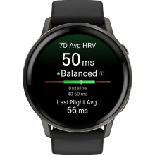 Garmin Venu 4 45mm Slate with Black Silicone Band (010-03014-00)