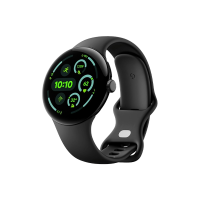 Google Pixel Watch 3 45 mm Wi-Fi Matte Black Aluminum Case/Obsidian Active Band