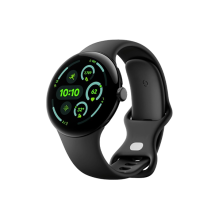 Google Pixel Watch 3 45 mm Wi-Fi Matte Black Aluminum Case/Obsidian Active Band