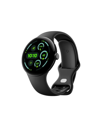 Google Pixel Watch 3 45 mm Wi-Fi Matte Black Aluminum Case/Obsidian Active Band