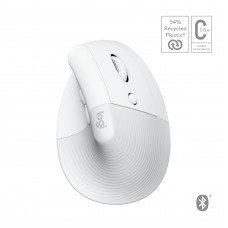 Logitech Lift for Mac Vertical Ergonomic Mouse Off White (910-006477)