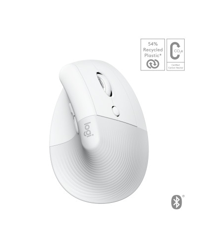 Logitech Lift for Mac Vertical Ergonomic Mouse Off White (910-006477)