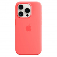 Apple iPhone 15 Pro Max Silicone Case with MagSafe - Guava (MT1V3)