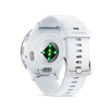 Garmin Venu 3 Silver Stainless Steel Bezel with Whitestone Case and Silicone Band (010-02784-00)