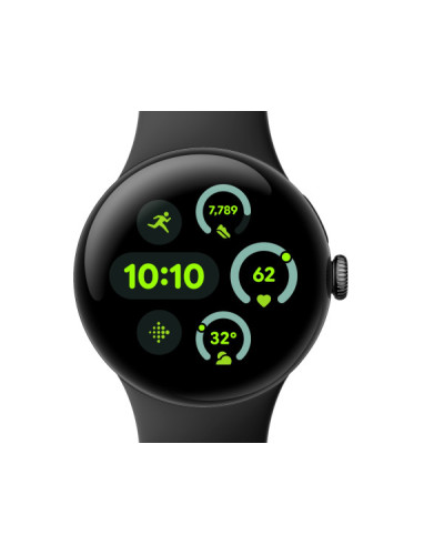 Google Pixel Watch 3 41 mm Wi-Fi Matte Black Aluminum Case/Obsidian Active Band