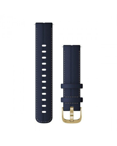Garmin Ремінець Quick Release Band 18mm, Leather Band, Blue/Light Gold (010-12932-08)