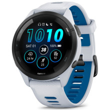 Garmin Forerunner 265 Black Bezel w. Whitestone Case and Whitestone/Tidal Blue S. Band (010-02810-01/11)