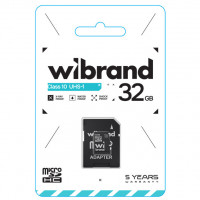 MEMORY CARD microSDHC (UHS-1 ) Wibrand 32 Gb class 10 (adapter SD)