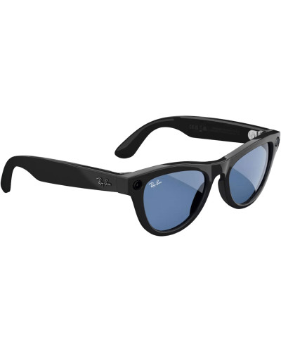 Ray-Ban Meta Skyler Standard - Shiny Black/Transitions Cerulean Blue (RW4010 601/MF 52-20)