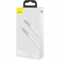 DataCable BASEUS CAFULE Metal (TypeC=>Lightning) White (CATLJK-A02)